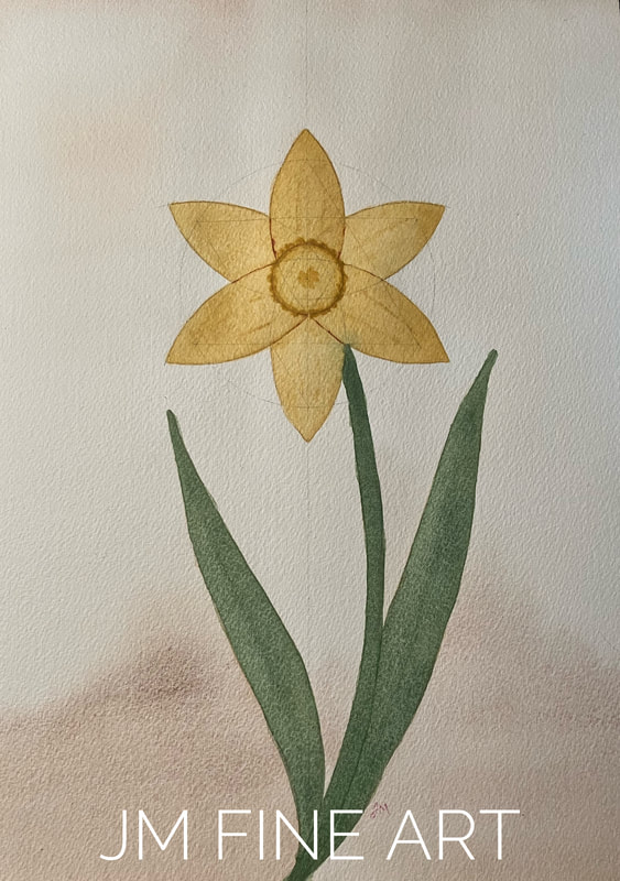 painting of a daffodil